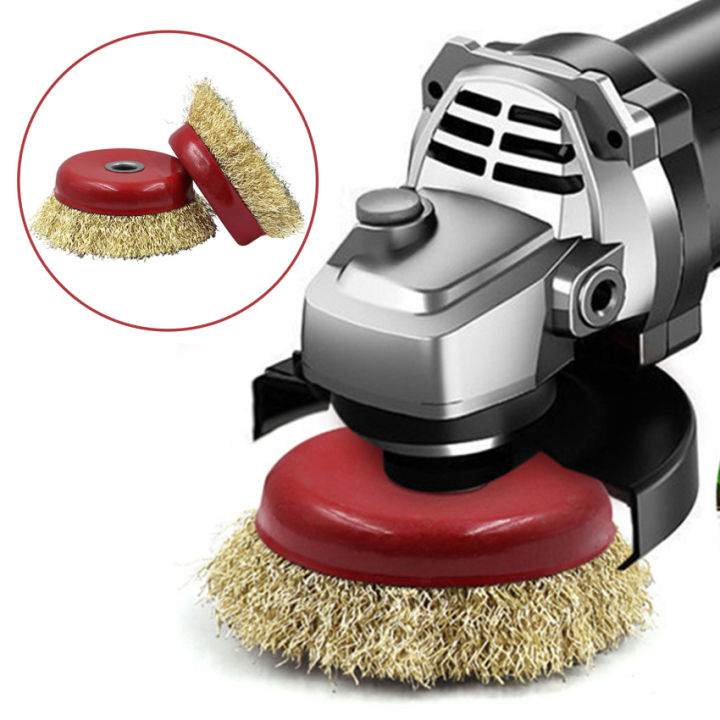 Angle Grinder Steel Wire Brush Grinding Derusting Deburring Polishing Cleaning Steel Wire Wheel