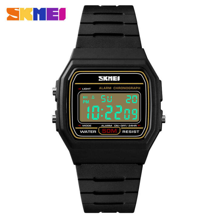 SKMEI 1412 นาฬิกาแฟชั่นผู้ชาย ระบบดิจิตอล ทหาร เรืองแสง นาฬิกากันน้ำ ...