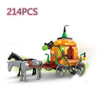 Christmas Train Tree Building Blocks Mini Skull Halloween Witch Pumpkin Car Model With Figures Bricks Set Toys for Children Gift