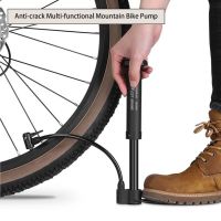 ► 1 Set Bike Air Pump Foot Pumps Wide Application Bicycle Inflator Quick Pumping Portable Outdoor MTB Bike Tire Pump Cycling Tools