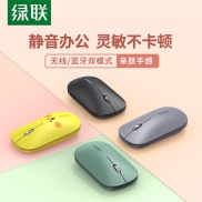 Màu xanh lá cây Công Đoàn chuột không dây Bluetooth câm văn phòng nhà cho