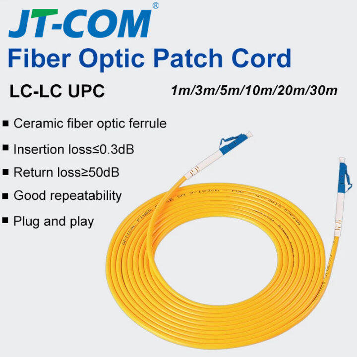 JT-COM 10pcs LC LC Singlemode Fiber Optic Patch Cable LC UPC SM 2.0mm 9 ...