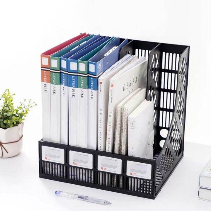 KOKORO File Storage Rack Plastic File Rack Document Holder Desk Storage ...