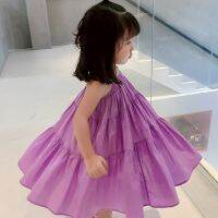 Dress Sleeveless A-line Above Knee Length Pullover Designable Comfortable Fashion Modern Soft Beautiful Summer Kids Girls  by Hs2023