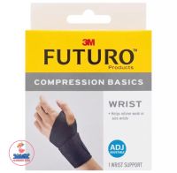 Futuro Compression Basics Wrist Support  ฟูทูโร่ อุปกรณ์พยุงข้อมือ รุ่นเบสิค แบบปรับกระชับได้ (กล่องสีเหลือง) 1กล่อง/1ชิ้น