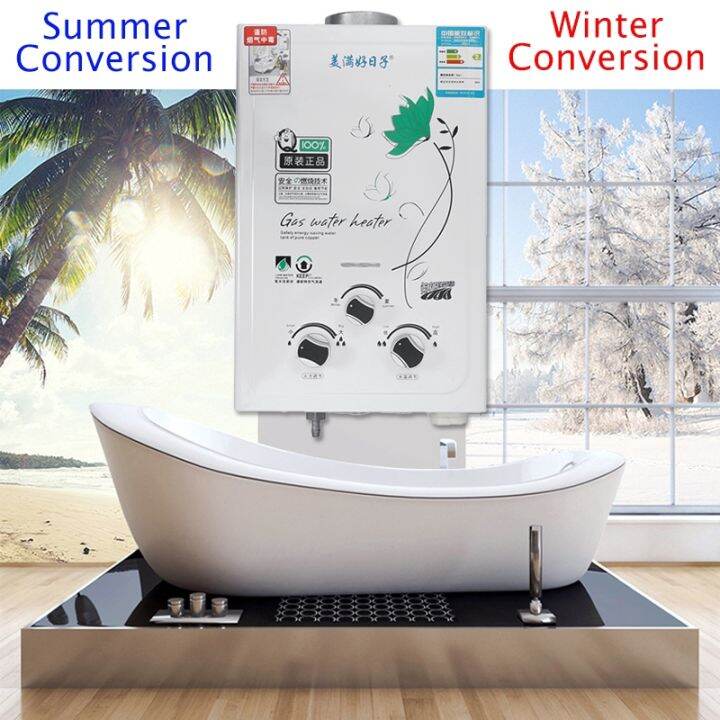 10kw 6l Gas Tankless Water Heater Wall Mounted Hot Water Heater Thermostat Fast Heating Hot 9208