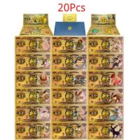 5-11pcs Pokemon CARDS Pikachu Pokeball gold banknote 10000 Yen Gold plastic Banknote for classic childhood memory Collection