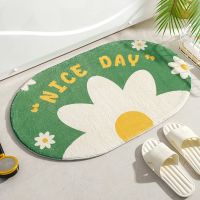 Small Fresh Floor Mats Soft Rugs Carpets Flowers Words Home Entrance Bedroom Toilet Bathroom Door Absorbent Non-Slip Foot Pad