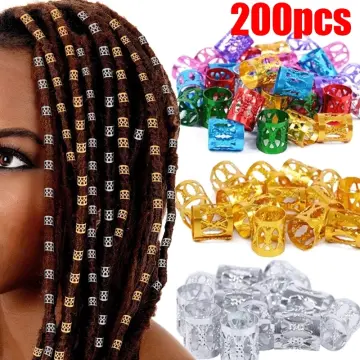 How to Add Gold Cuffs Beads to your hair - No braids or Locs Gold Cuff  Beads 