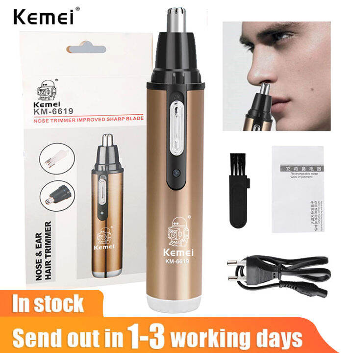 KEMEI KM6619 Nose Shaving Cleaner Modern Design Portable Safely