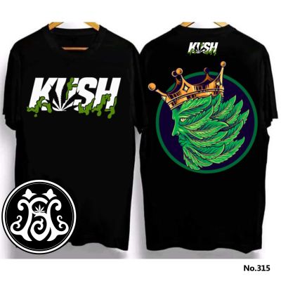 KUSH 2023 ออกแบบใหม่ Unisex เสื้อยืดที่มีสีสันผ้าฝ้าย 100% Crew neck T-shirt เสื้อยืดลำลองผู้ชาย 420 Smoke เสื้อยืดบุหรี่ เสื้อยืด