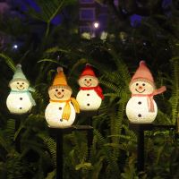 Christmas Snowman Solar Light Outdoor Waterproof Garden Landscape Decoration Lights Home Yard Lawn Decor Solar Led Lighting