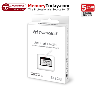 Transcend JetDrive Lite 330 512GB for MacBook Pro (Retina)13" &amp; MacBook Pro 14", 16"  (TS512GJDL330)