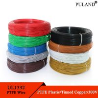 สายเคเบิลอิเล็กตรอน UL1332หุ้มฉนวนพลาสติก PTFE 1 2/5/10ม. สำหรับเครื่องพิมพ์3D 28/26/24/22/20/18/16/14/12/10AWG