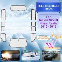 กระบังแสงครอบเต็มรูปแบบสำหรับรถยนต์ Nissan NV200 Evalia Evalia Vanette 2010 ~ 2016 2015คิ้วกันสาดกระจกรถยนต์อุปกรณ์ที่คลุมกันแดด