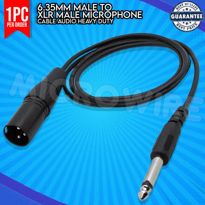6.35mm male to XLR Male Microphone Cable Audio Lazada PH