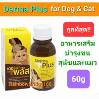 Derma Plus 60ml Exp.01/25 เดอร์มา พลัส บำรุงขนและผิวหนัง สำหรับสุนัขและแมว ชนิดน้ำ ดูดซึมง่าย ขนาด 60 มล.