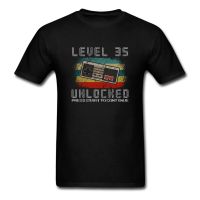 Gamer 30 31 32 34 35 40 50 Years Old Level Unlocked Tshirts Funny 70S 80S 90S Birthday Gift T Shirt Cotton Tee Usa