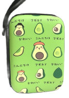 AVOCADO กล่องเก็บสายชาร์จ กล่องใส่ PWB, HDD , หูฟัง , เอนกประสงค์, Size L ลาย อะโวคาโด  เขียว   green   งานดี evaกันกระแทก ขนาด13.5x9.5x3.5 cm งานสวยงาม NPNN SHOP