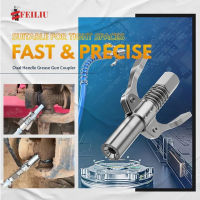 FEILIU High Pressure Grease Coupler Self-Locking Non-Leaking Grease Coupler Heavy-Duty Double Handle Grease Coupler