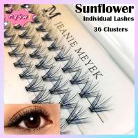 NQSW 36 Clusters ทำด้วยมือ DIY ขนตาปลอม สาวน่ารัก ขนตาปลอม ดัดผมธรรมชาติ 3D ข้าม ดอกทานตะวัน ขนตาแต่ละเส้น