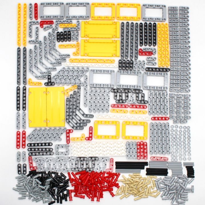 bulk-technical-parts-pin-liftarm-bricks-studless-beam-axle-plug-connector-panel-gear-building-blocks-compatible-leduo-toy