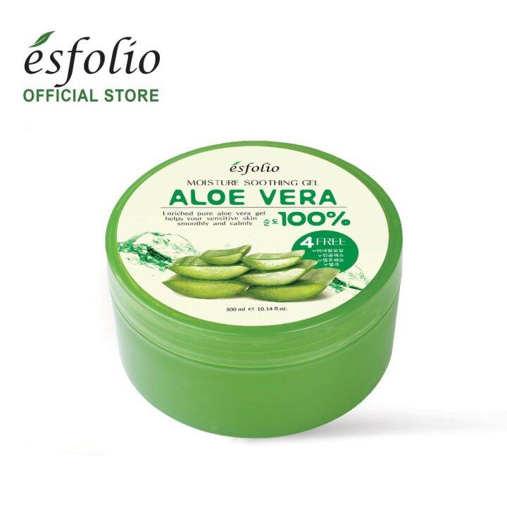 Esfolio Aloe Vera Moisture Soothing Gel 100% 300ml | Lazada PH