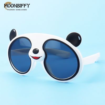 2022 New Cartoon Panda Silicone Sunglasses Children Outdoor Polarized Sunglasses Cute Dwen Dwen Eyewear Winter Games Goggles