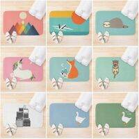 【cw】 Decorative Absorbent Foot Mat Entrance Door Mat Kitchen Mat Bedroom Balcony Room Mat Bathtub toilet rug Colored animal room mat ！