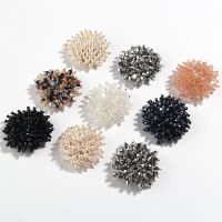 1.4 inch 3.7CM Crystal Rhinestone Buttons Embellishment For Cloth Shoes Bags Decoration Bead Applique Button Sew On  Craft Patch Haberdashery