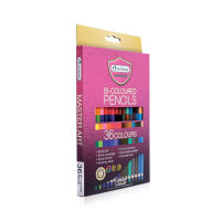 Master Art มาสเตอร์อาร์ต ดินสอสี สีไม้ 18 แท่ง 36 สี รุ่นมาสเตอร์ซีรี่ย์(MASTER SERIES)