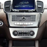 รถจัดแต่งทรงผมสำหรับ Benz ML X166 GLE Coupe C292 GLS เครื่องปรับอากาศปุ่มปรับระดับเสียงซีดีปกสติ๊กเกอร์ตัดอุปกรณ์รถยนต์