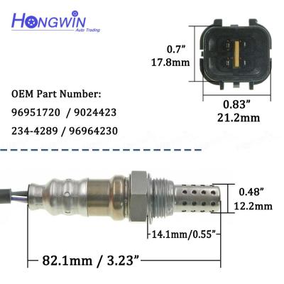 96964230 Downstream Lambda Probe เซ็นเซอร์ออกซิเจน O2สำหรับ CHEVROLET CRUZE J300 1.6 2009-2017 AVEO 1.4 2008-2015 25189500