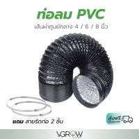 [พร้อมส่ง]⭐⭐[ส่งฟรี] ท่อลม ท่อฟอยล์ หุ้ม PVC สีดำ ระบายอากาศ 4 / 6 / 8 นิ้ว แถมแหวนรัด 2 วง ท่ออลูมิเนียม ท่อลมร้อนแอร์เคลื่อนที่จัดส่งฟรีมีเก็บปลายทาง