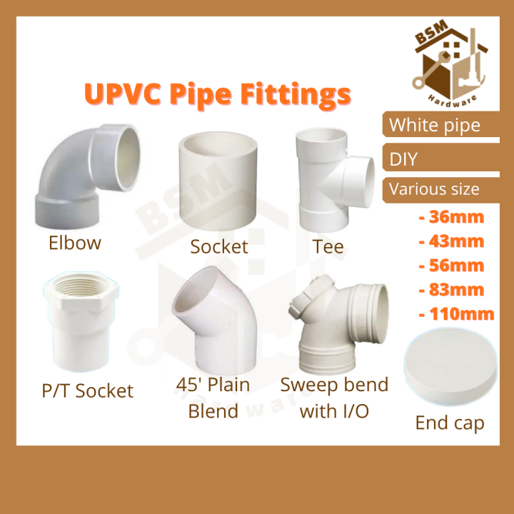 BSM UPVC Pipe Joint Fittings Connector Penyambung Paip PVC Pipe ...