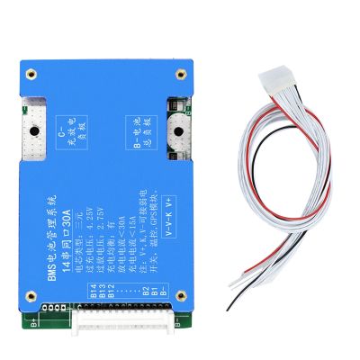 14S 52V 30A Ternary Lithium Battery Protection Board with Power Battery with Balance PCB Board for Electric Motorcycle