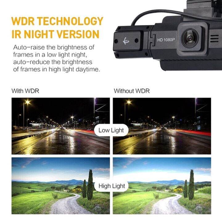 a88-car-front-car-rotatable-car-camera-video-recorder-car-recorder-night-vision-dual-lens-universal-models