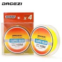 DAGEZI Super Thin 0.06MM 5LB Test Crapple braid Fishing Lines Multifilament PE Braided Fishing Line Rope Yellow Leader Line