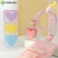 FEBRAIN 18/20วัตต์ค่ะ ค่อยๆชัดเจน โปร่งใสโปร่งใส เคสป้องกันสายเคเบิล ฝาครอบหัวชาร์จ ฝาครอบสายข้อมูล ตัวป้องกันปลั๊ก USB