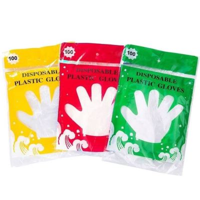 Disposable plastic Gloves ถุงมือพลาสติกกันเชื้อโรค ถุงมือพลาสติกใช้แล้วทิ้ง ถุงมือกันเชื้อโควิด ถุงมือใช้แล้วทิ้ง ถุงมือทำอาหาร ถุงมือทำกับข้าว ถุงมืออเนกประสงค์