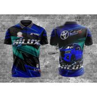 Hilux Car Full Sublimation Car Polo Shirt with Collar（Contact the seller, free customization）