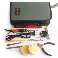 12 In 1 Welding Solder Soldering Iron Tip Set With Iron Stand Solder Desoldering Pump Pliers Graver Tweezers Repair Tool