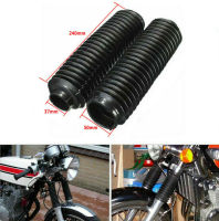 2PCS 37mm 22 Knots Motorcycle Front Fork Protective Dust Black Shock Absorber Cover Boots Guard Protector