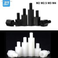 ✑ Nylon Hex Standoff Metric Thread Hexagon PCB Motherboard Mount Male Plastic Spacer Bolt Screw Black White M2 M2.5 M3 M4