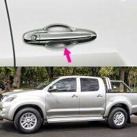 Chrome Exterior Door Handle Protector Cover + Bowl Cover for Toyota Hilux Vigo SR5 MK6 05-14