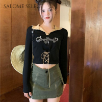 SALOME SELECT เสื้อครอป เสื้อยืด ชุดเซ็ทผู้หญิง เสื้อยืดคอกลม เสื้อยืด ผญสวย ๆ เวอร์ชั่นเกาหลี ผ้าคอตตอน ใส่สบาย เรียบง่าย 2023NEW A29J2C0 37Z230911