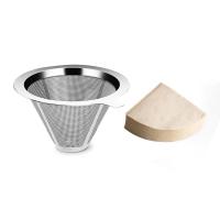 Reusable 304 Stainless Steel Coffee Filter Holder Pour over Coffees Dripper Filter Tools Mesh
