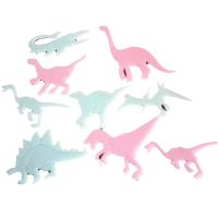 ZZOOI 9/8Pcs Glow In The Dark Dinosaur Luminous Stickers Stereo 3D Fluorescent Wall Stickers Fun Sticker For Kids