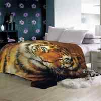 Brown tiger dilemma prototype 3D worm Plush Fleece Blanket picnic sofa