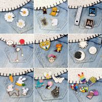 【CW】 3 5Pcs/Set Cartoon Arnold Enamel Brooches Tools Pins Badges Sushi Clown Rubik  39;s Jewelry